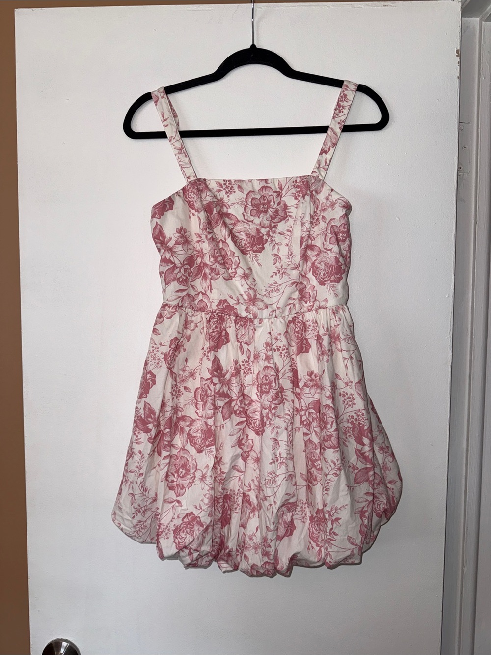Trixxi White Dress with Pink Floral Print